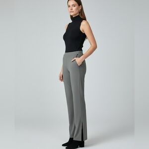 NWT Sympli Slice Pant Size 10 Hazel Green Slit Hem Made in Canada Travelwear